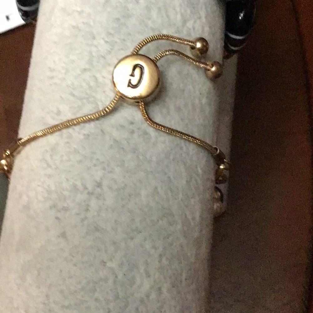 GUESS ROSE GOLD TWO ROW SLIDER CHARM BRACELET - Picture 4 of 9